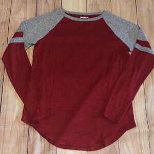 Red long sleeve top